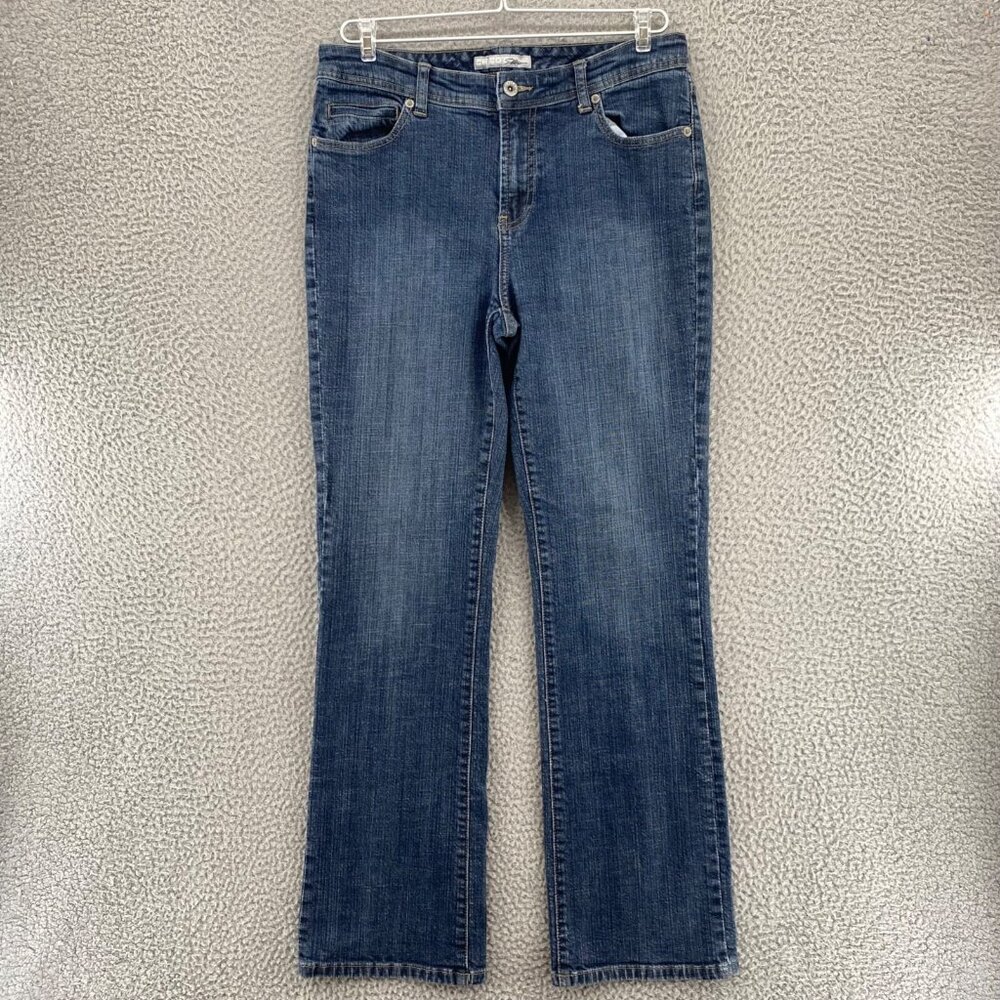 Chicos Jeans Womens 0.5 US 6 Blue Quartz WR Medium Wash Denim Bootcut Stretch